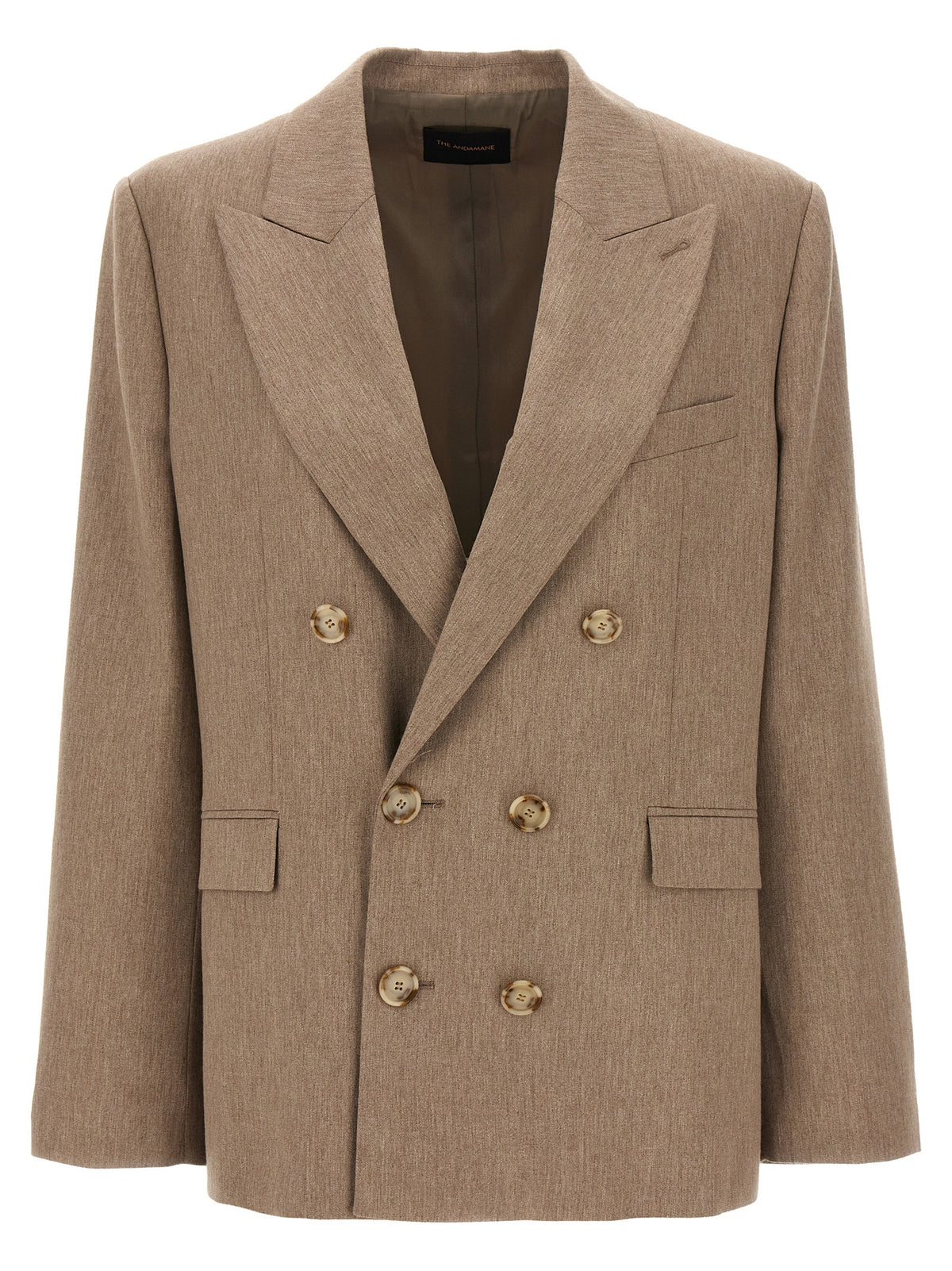 Il blazer in viscosa beige Andamane