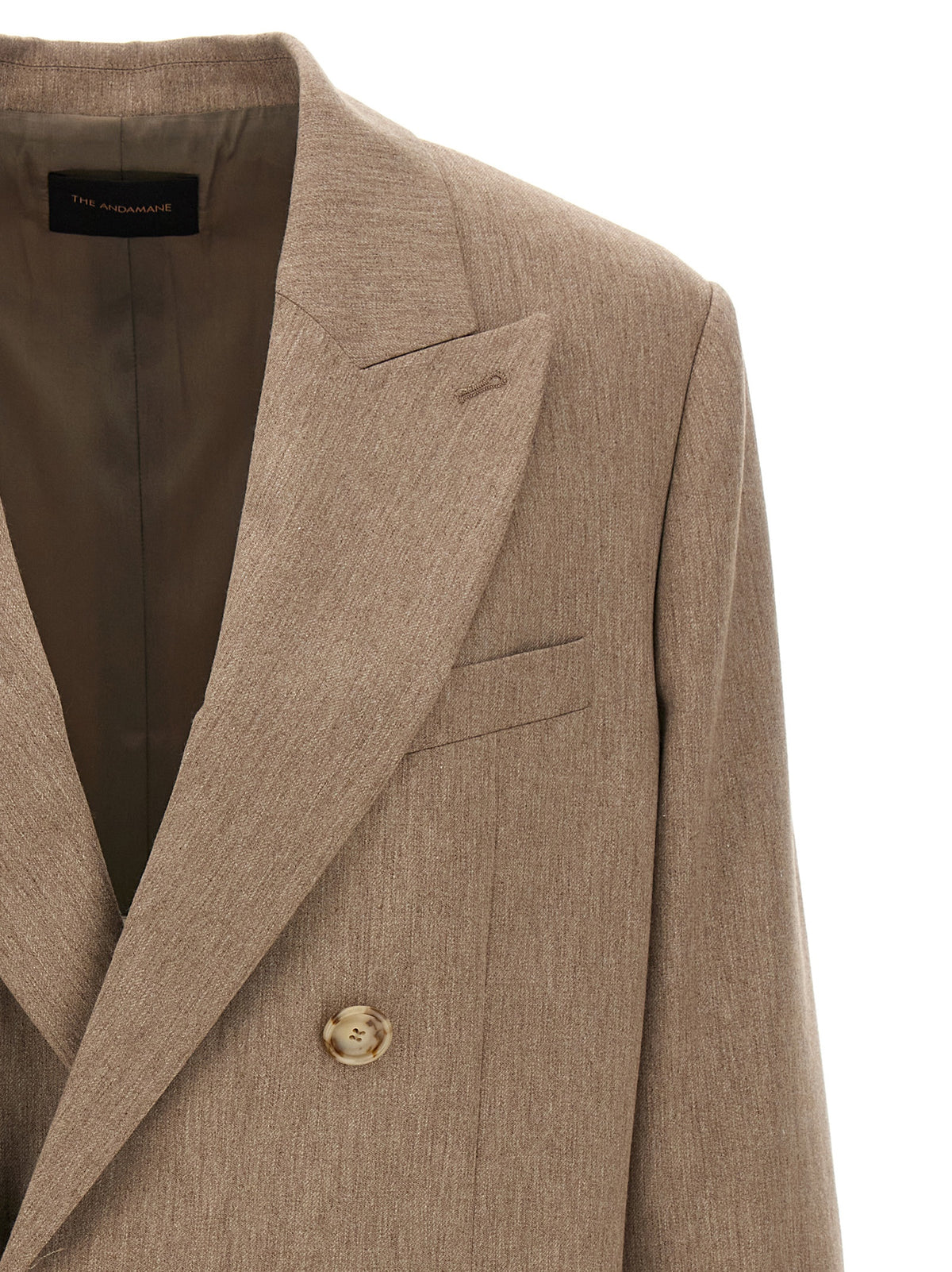 Il blazer in viscosa beige Andamane