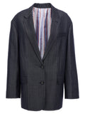 Blazer Etro in lana blu