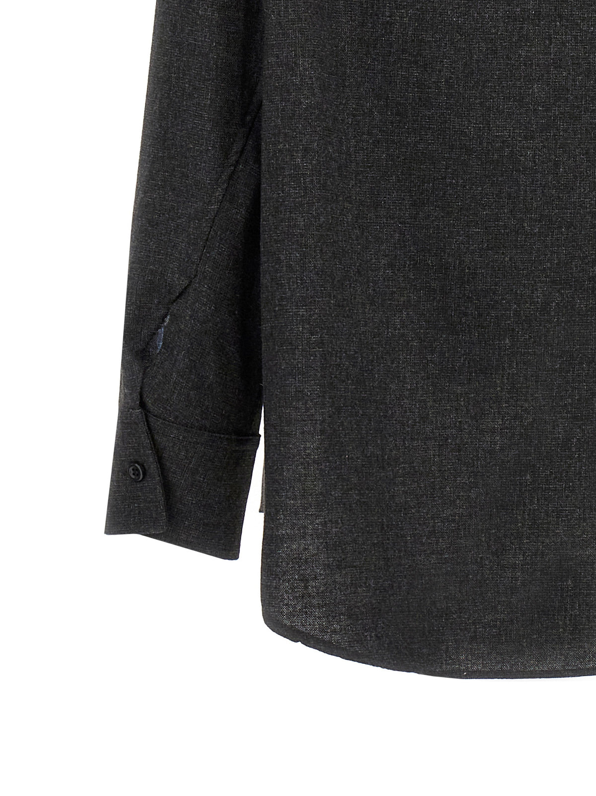 The Andamane Gray Wool Blouse