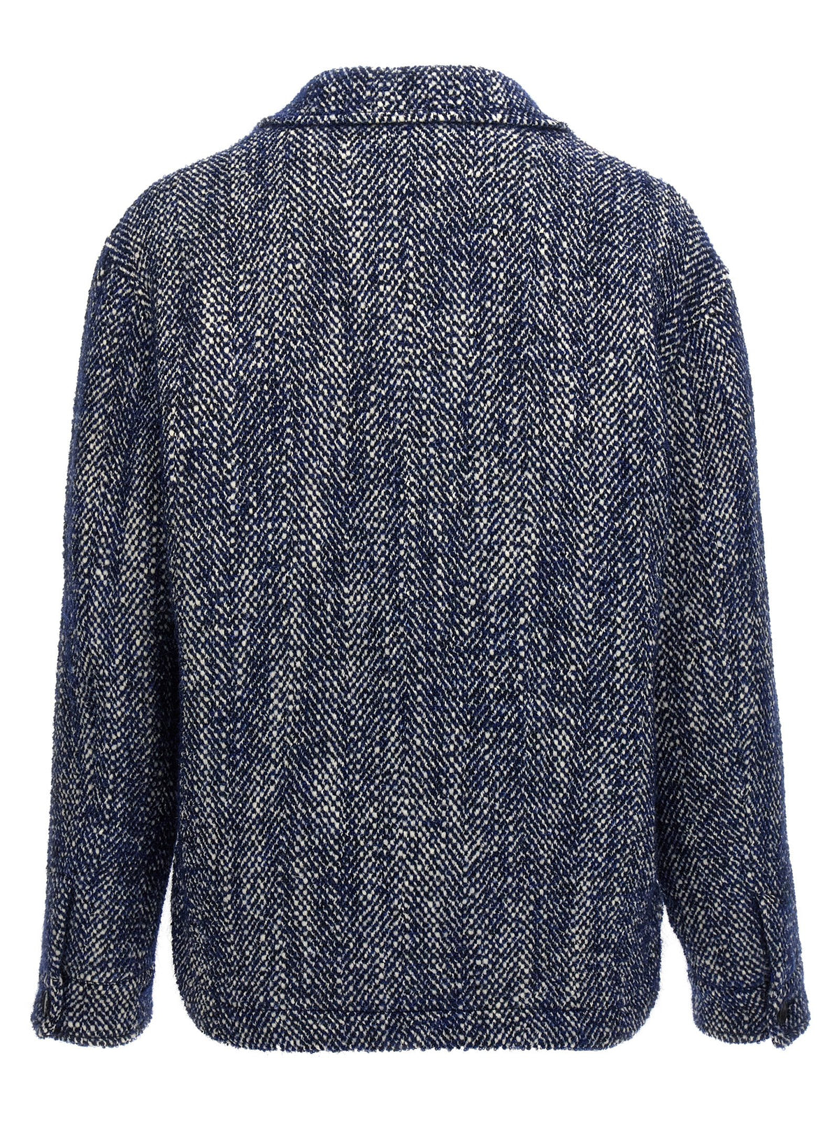 Cappotto lungo in lana blu Etro