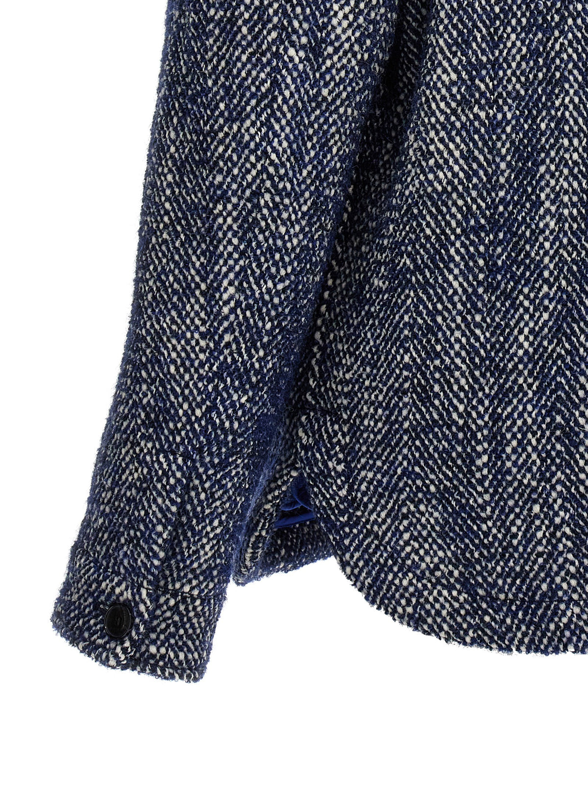 Cappotto lungo in lana blu Etro