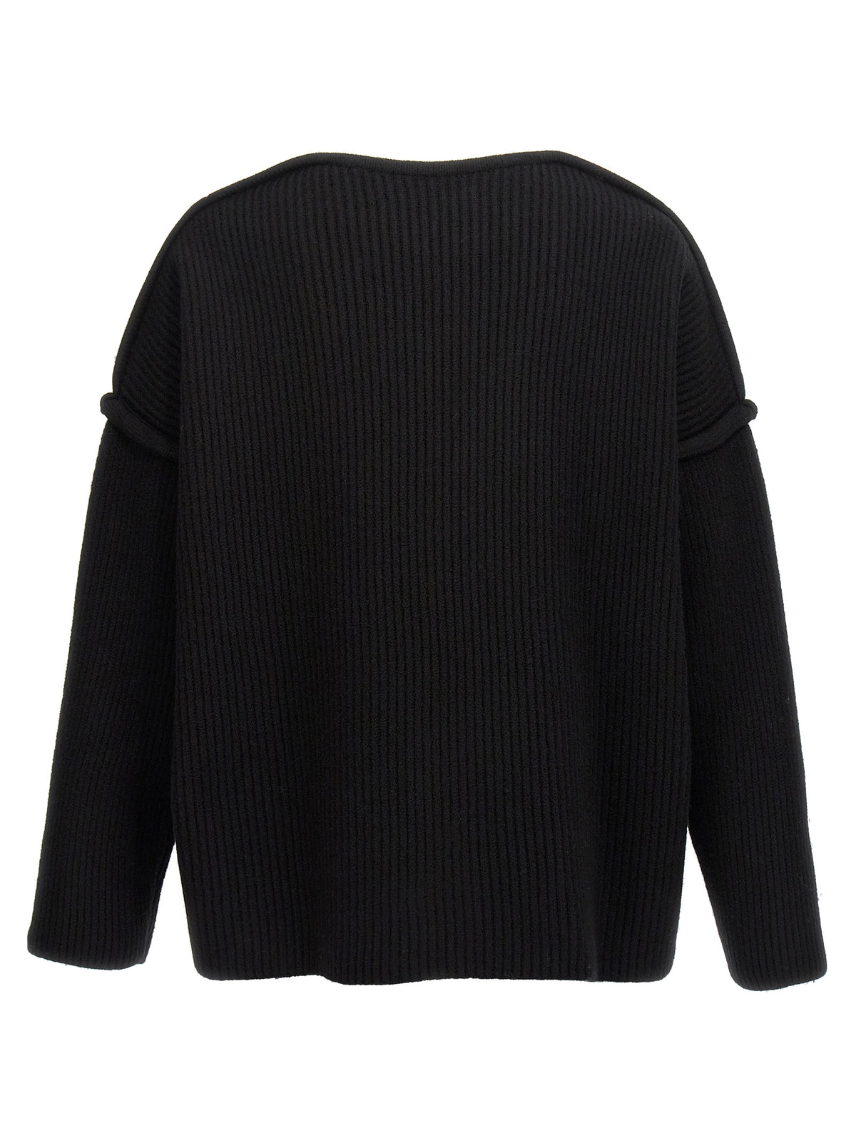 Cardigan in lana nero Jil Sander