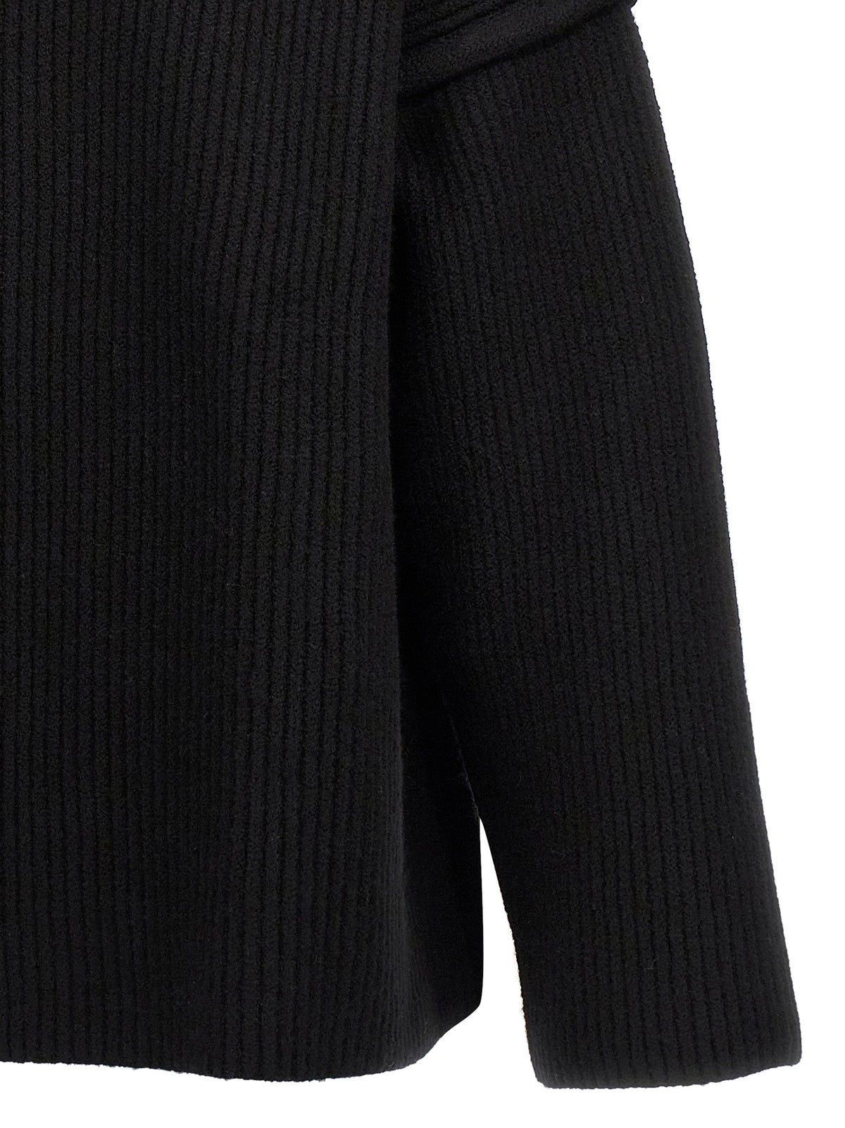 Cardigan in lana nero Jil Sander