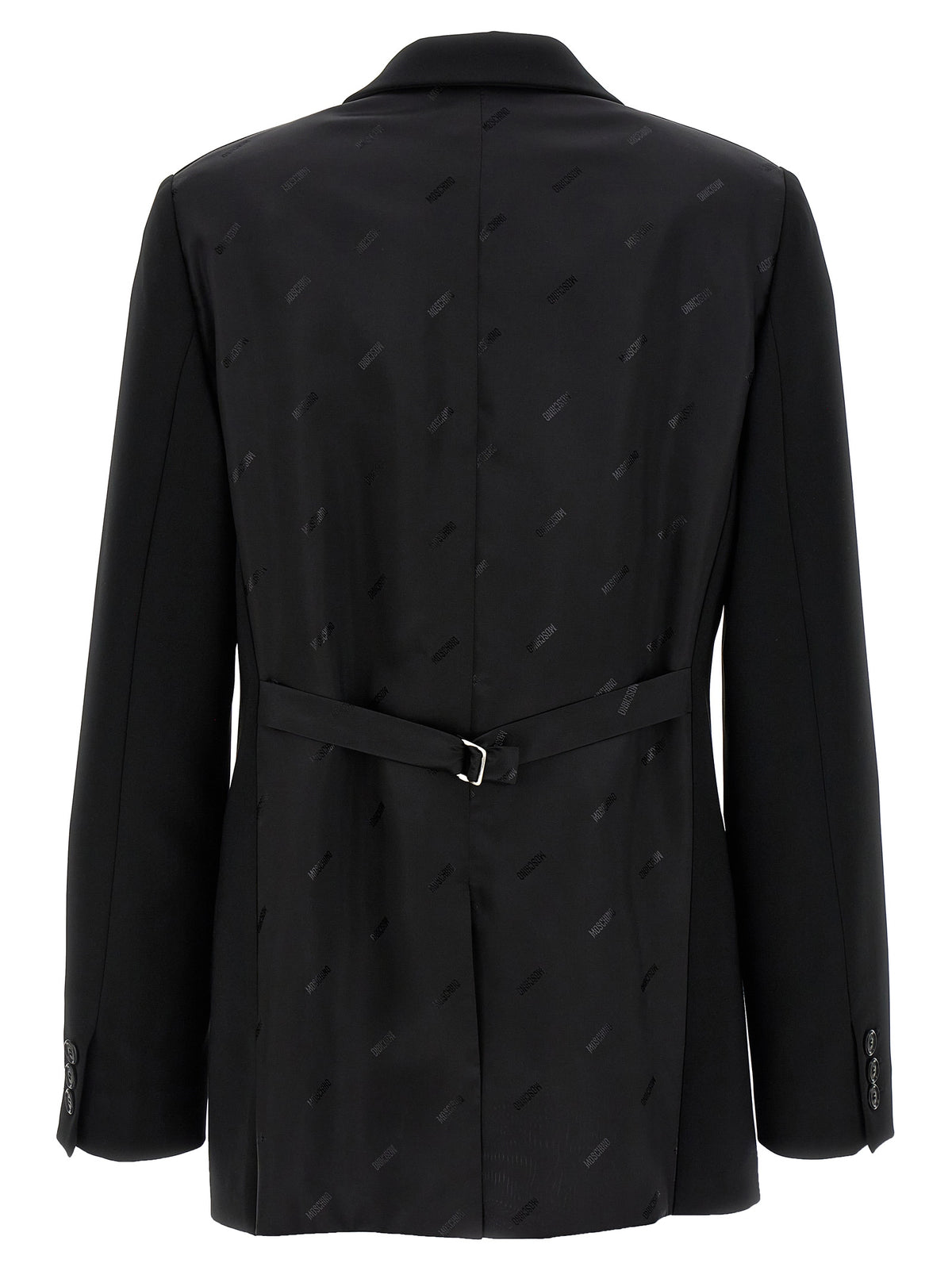 Blazer nero in poliestere Moschino