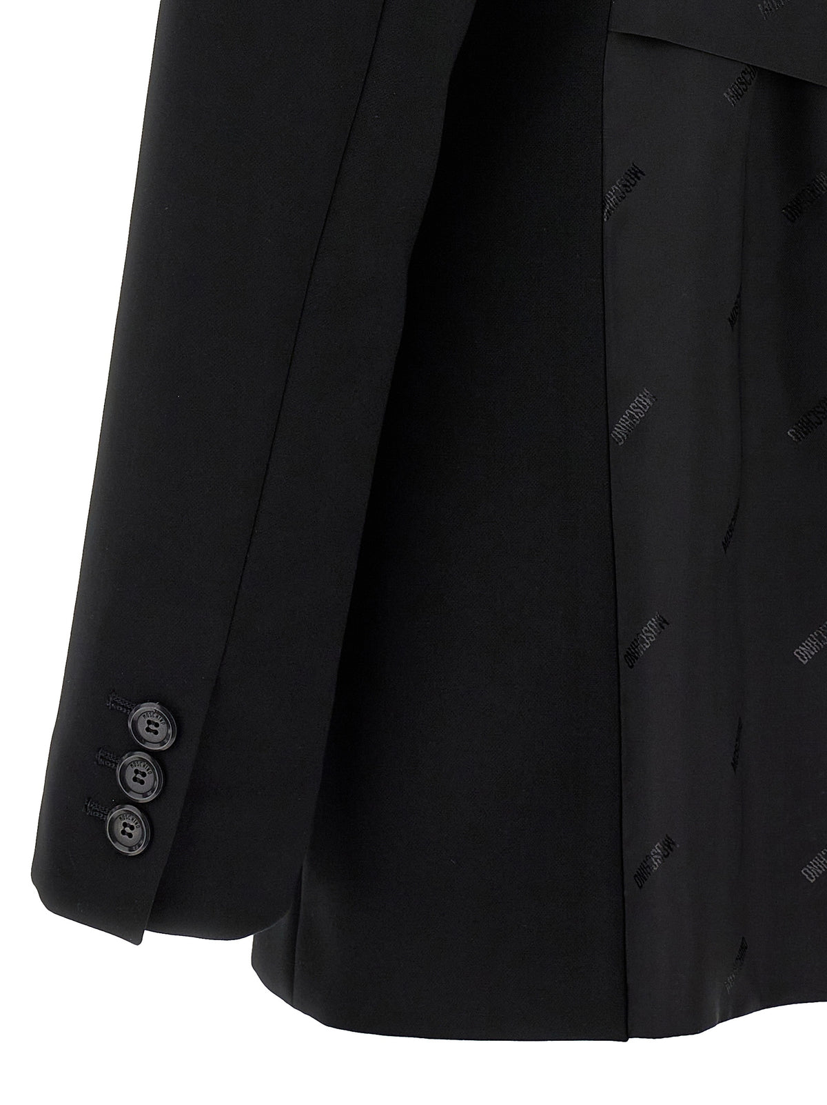 Blazer nero in poliestere Moschino