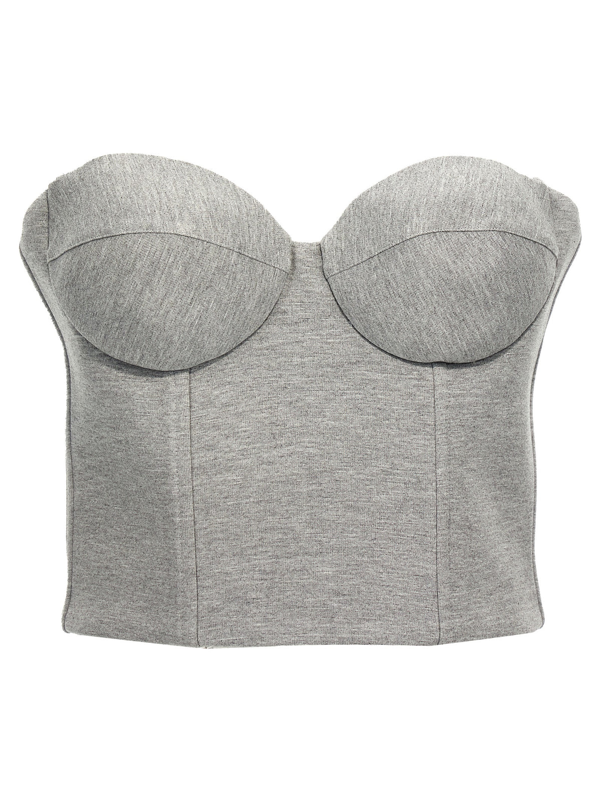 T-shirt senza maniche in viscosa grigia Giuseppe Di Morabito