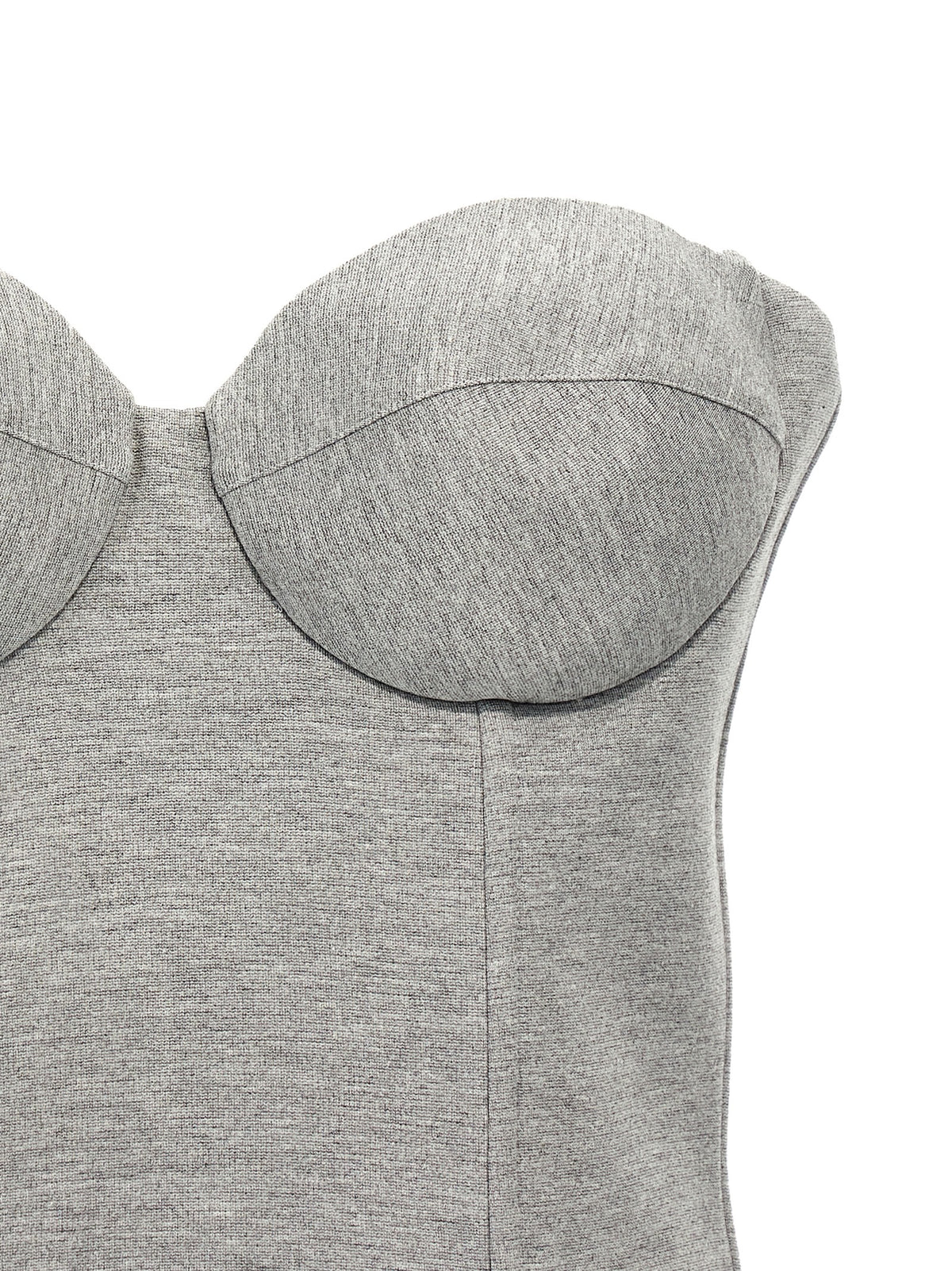 T-shirt senza maniche in viscosa grigia Giuseppe Di Morabito