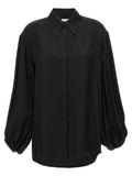 Blusa in cupro nera Khaite