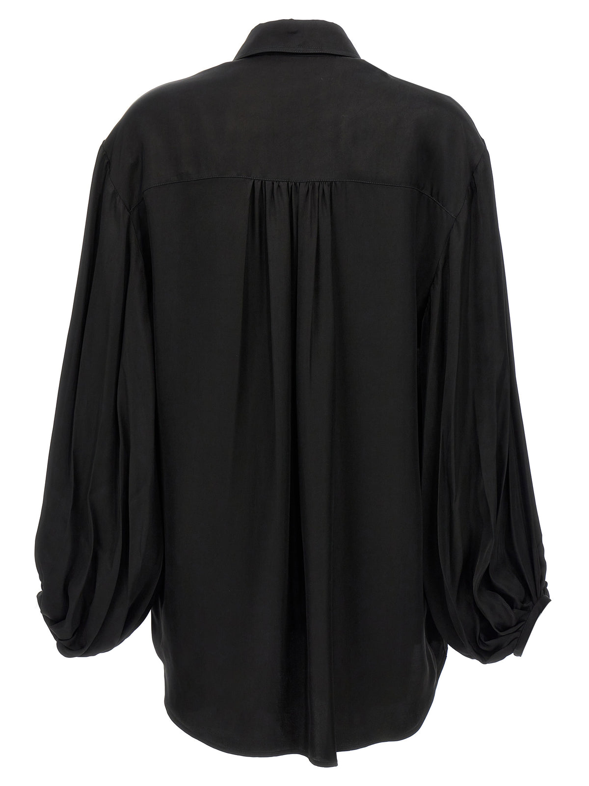Blusa in cupro nera Khaite