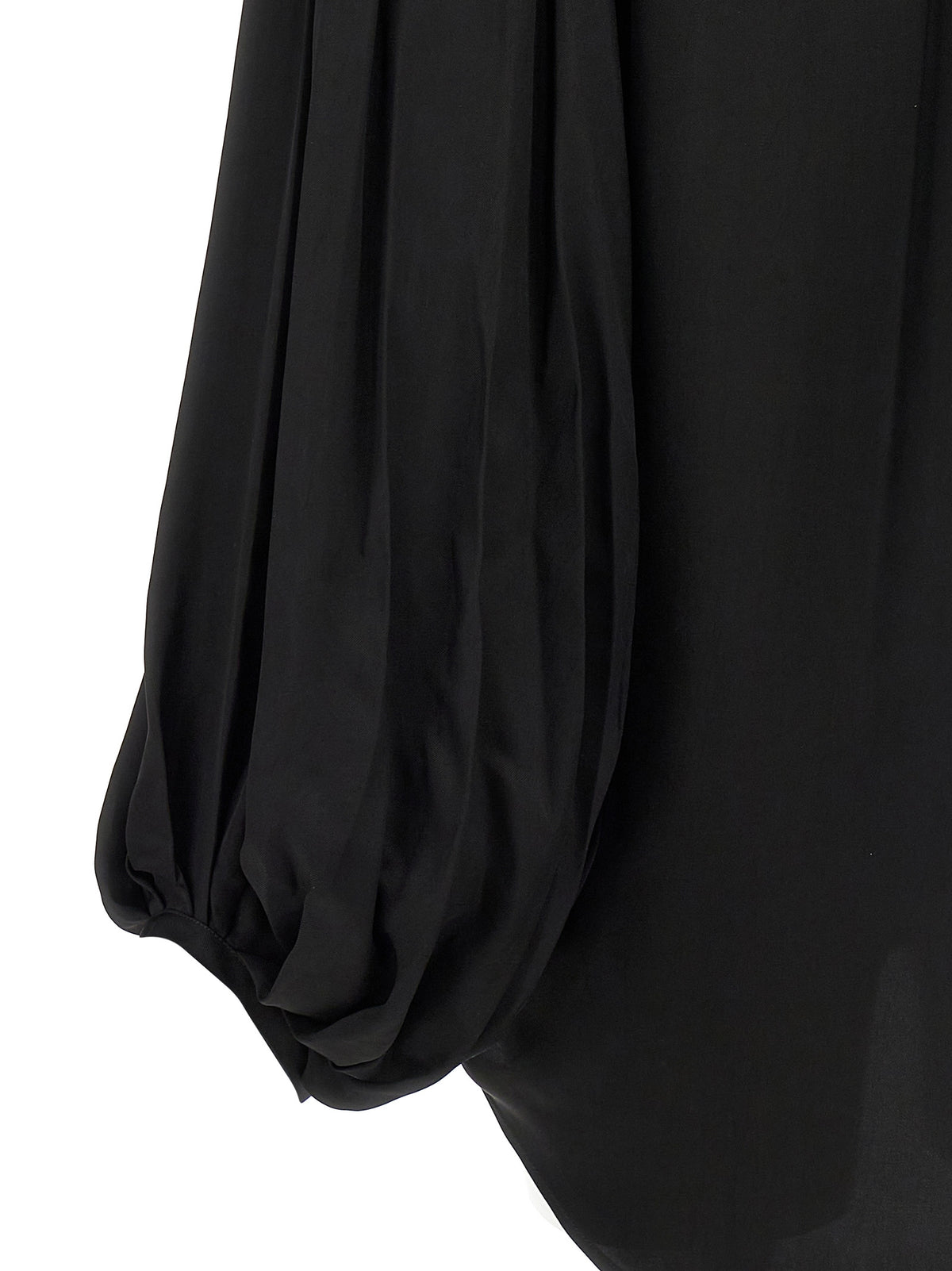 Blusa in cupro nera Khaite