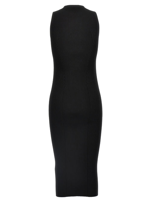 Alexander McQueen Zwarte Viscose Midi-jurk