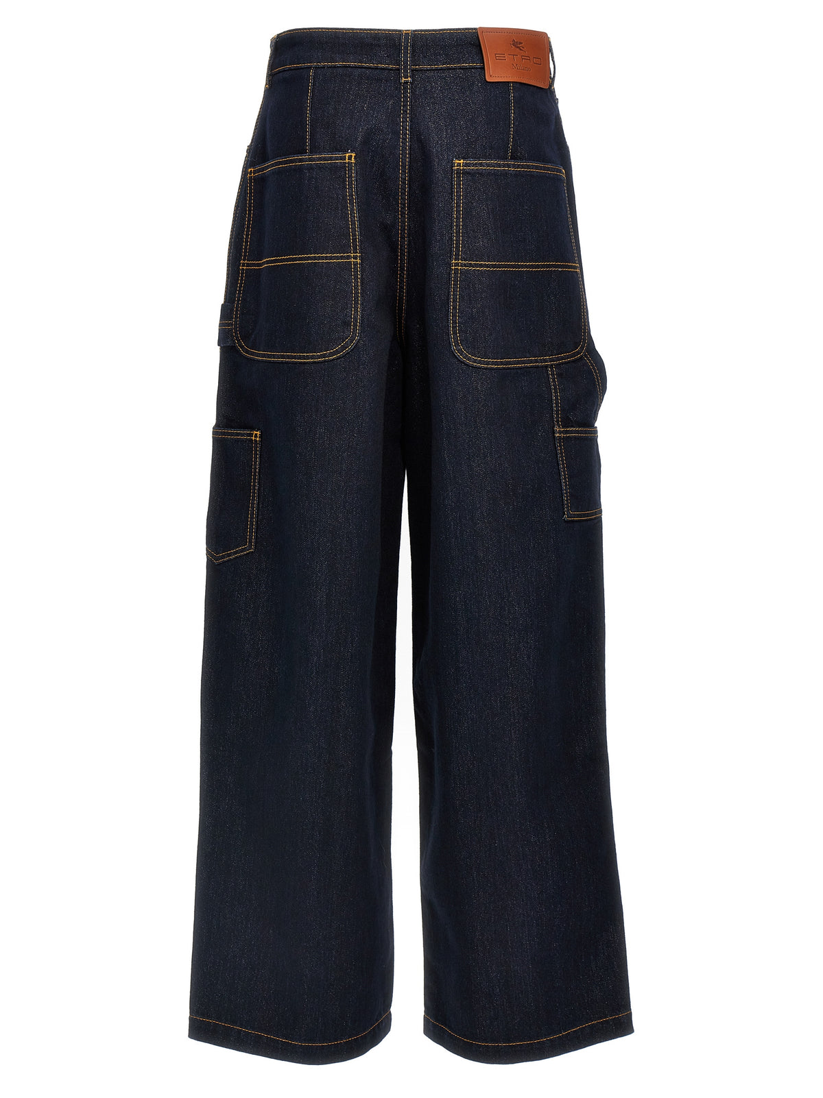 Jeans in denim di cotone blu Etro