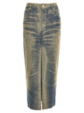 Minigonna in cotone blu Darkpark
