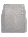 Jupe longue en laine grise Tory Burch