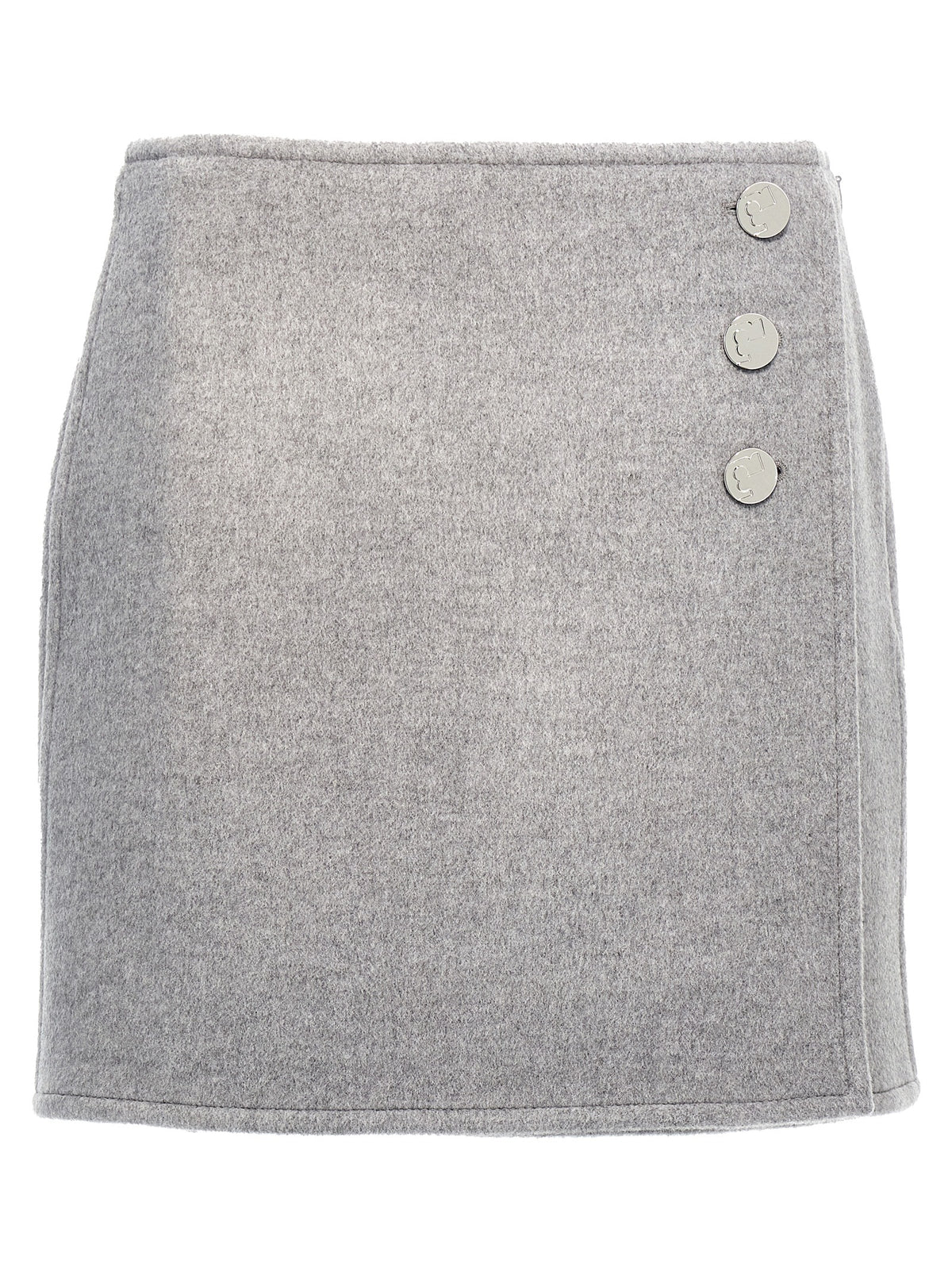 Jupe longue en laine grise Tory Burch