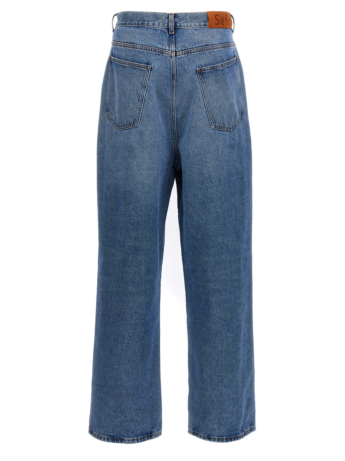 Jeans in denim di cotone blu SÉFR
