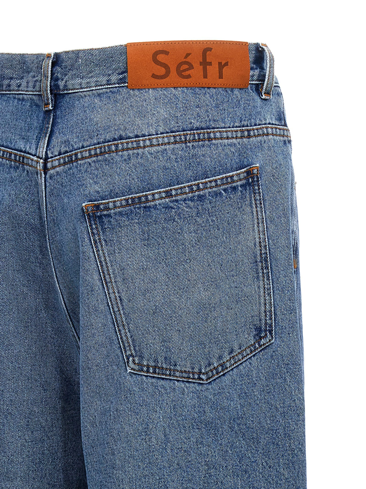 Jeans in denim di cotone blu SÉFR