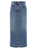 Minigonna in cotone blu Fortela