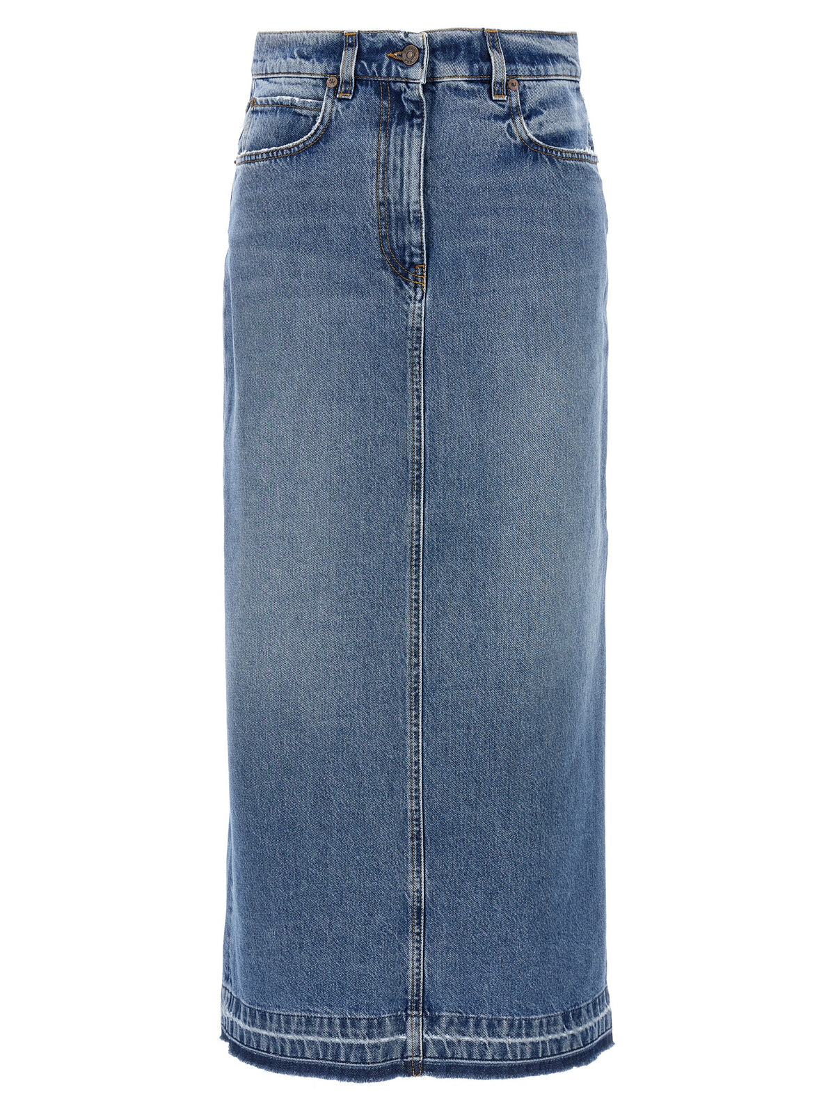 Minigonna in cotone blu Fortela
