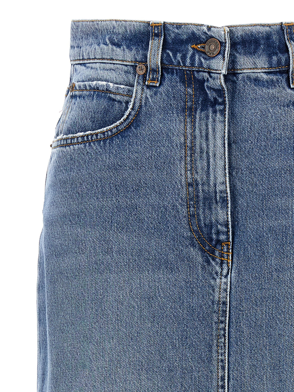 Minigonna in cotone blu Fortela