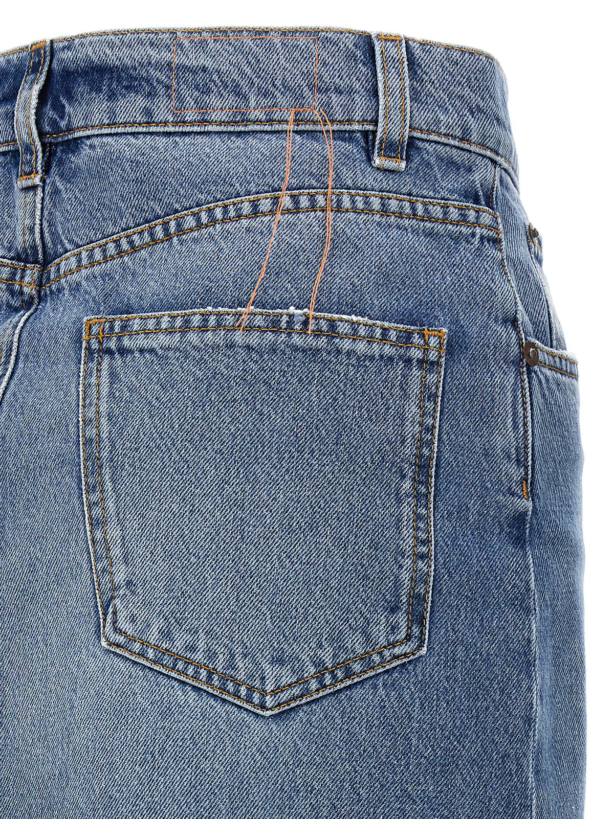 Minigonna in cotone blu Fortela