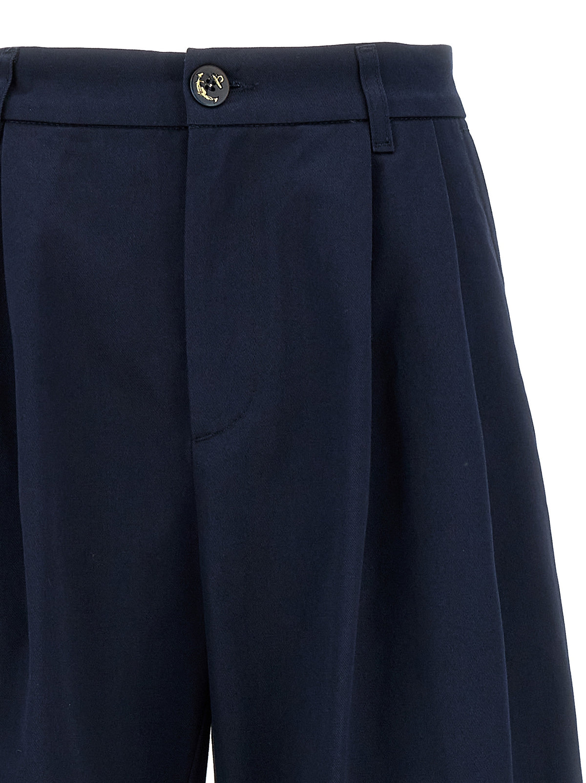 Pantalon décontracté en coton bleu Fortela