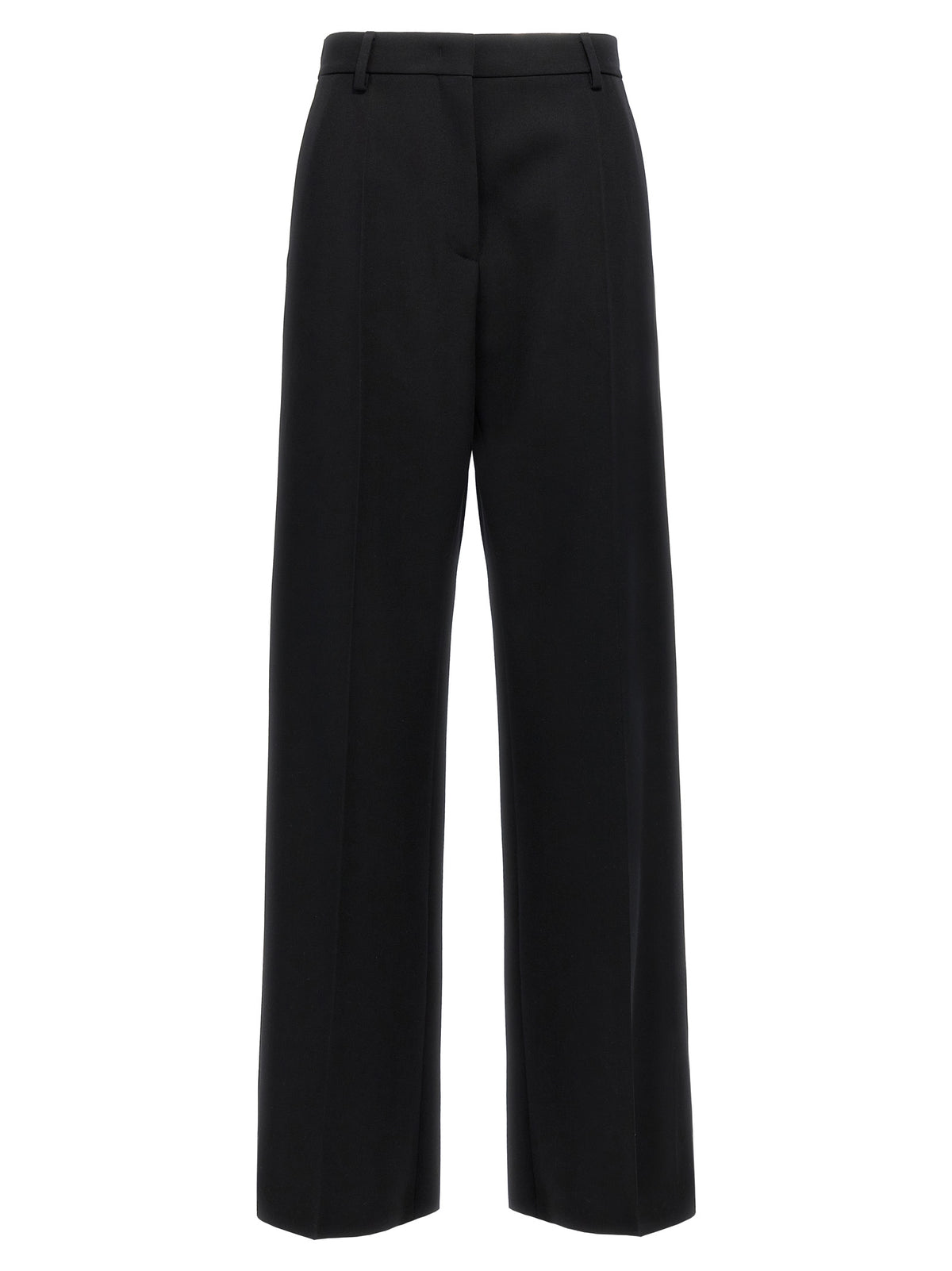 Pantaloni eleganti in lana vergine nera Valentino Garavani