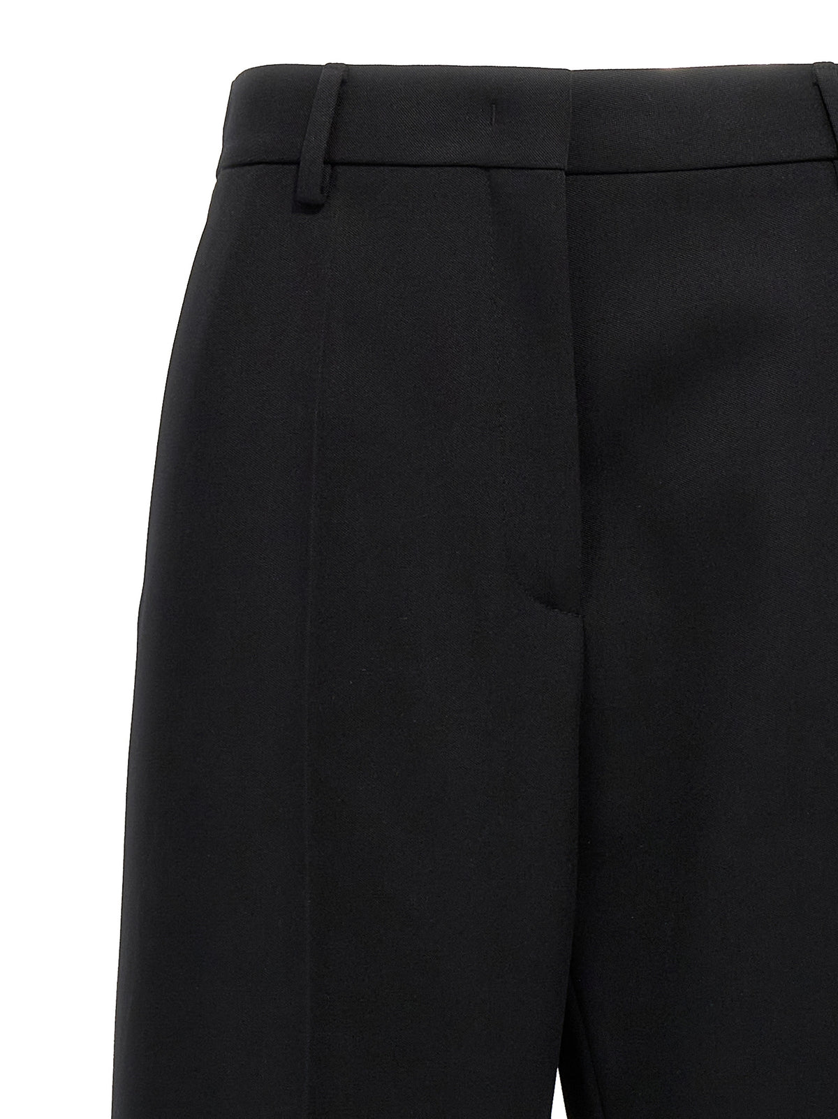 Pantaloni eleganti in lana vergine nera Valentino Garavani