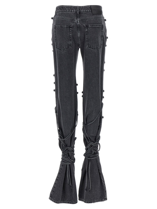 Alexander McQueen Schwarze Schlagjeans aus Baumwolle