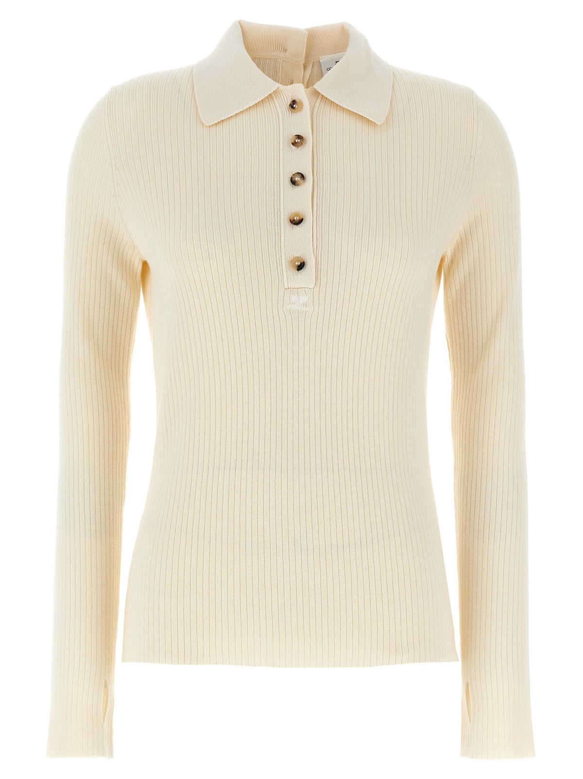 Cardigan in cotone bianco Courrèges