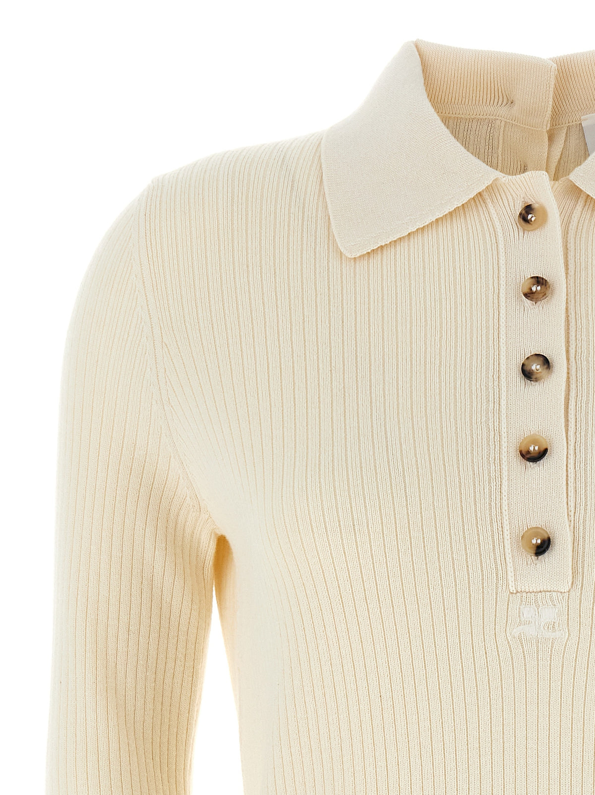 Cardigan in cotone bianco Courrèges