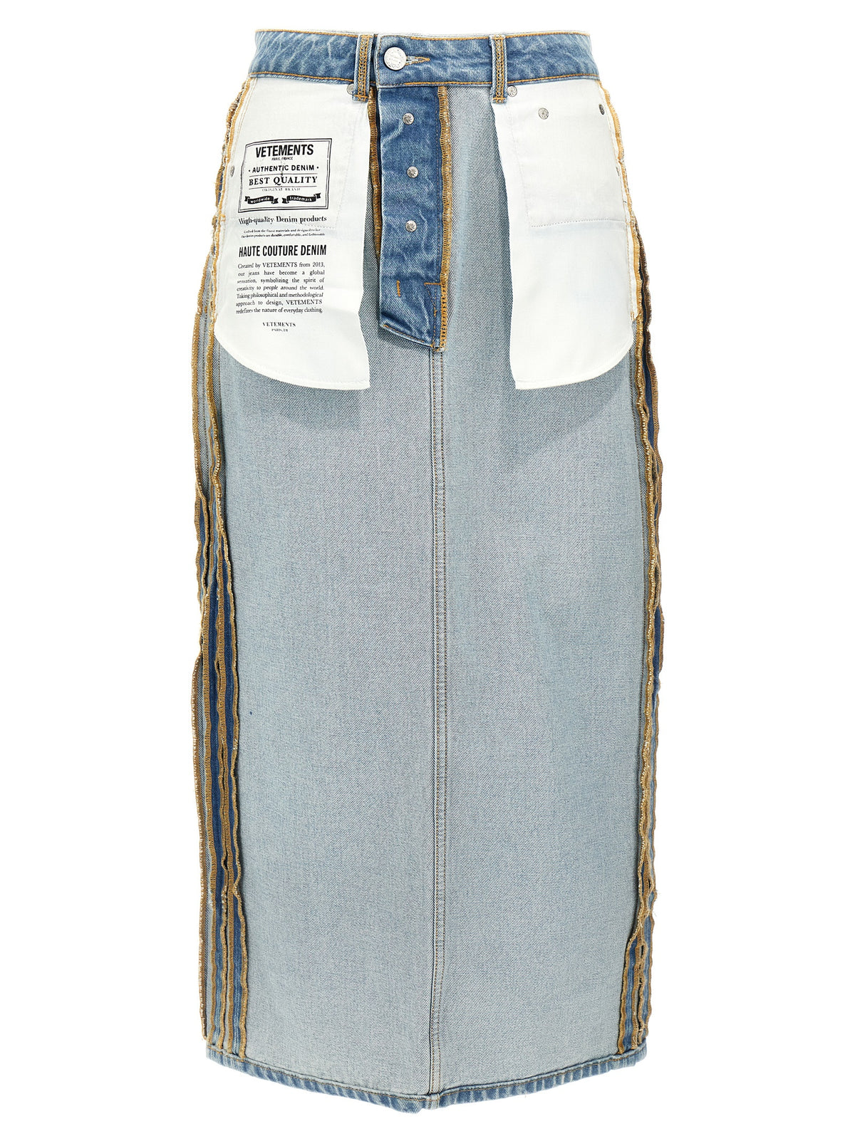 Minigonna in cotone blu Vetements