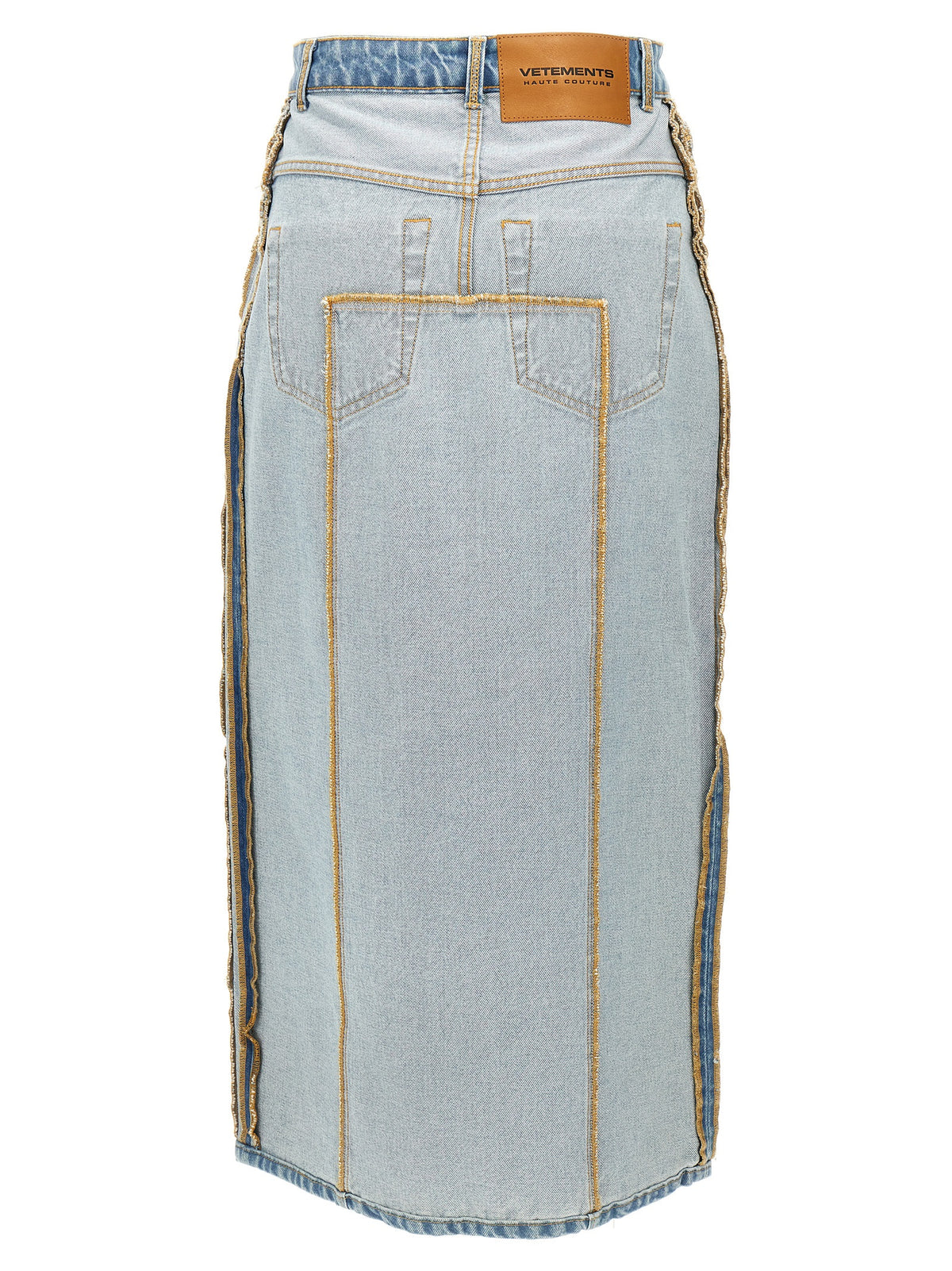 Minigonna in cotone blu Vetements
