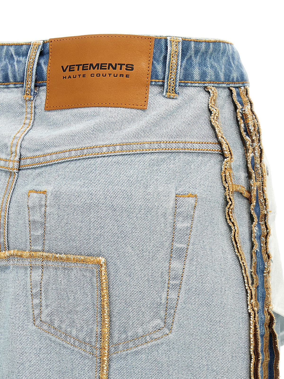 Minigonna in cotone blu Vetements
