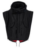 Giacca lunga in nylon nero Junya Watanabe