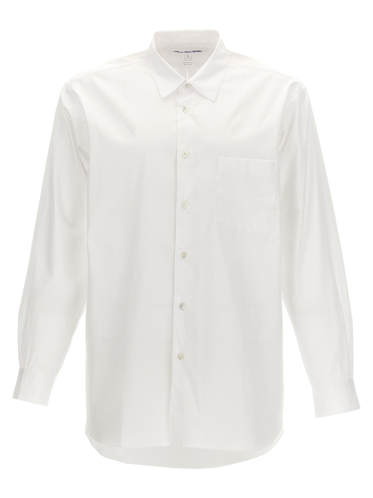 Blusa Bianca in Cotone Comme Des Garçons