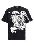 T-shirt bicolore in cotone Burberry