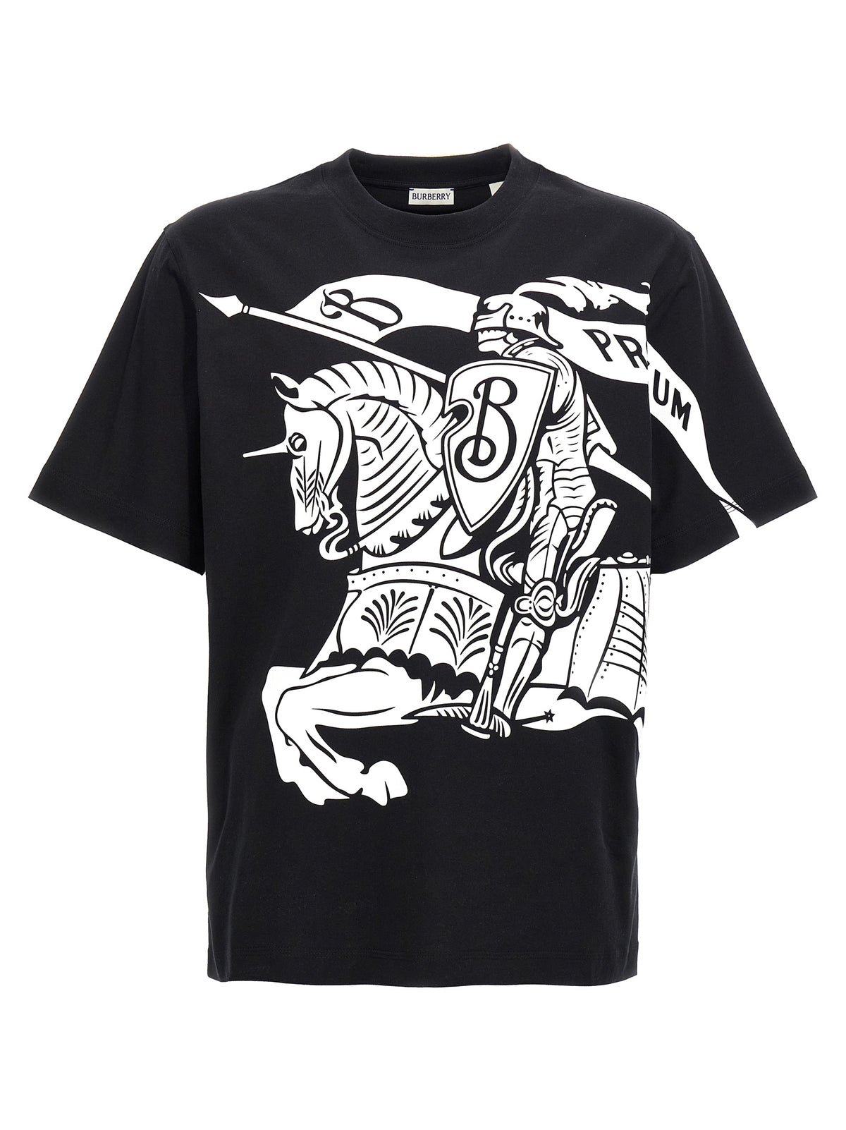 T-shirt bicolore in cotone Burberry