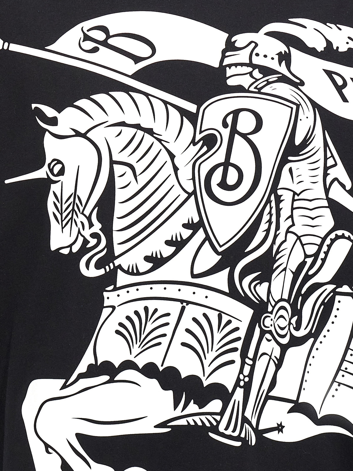 T-shirt bicolore in cotone Burberry