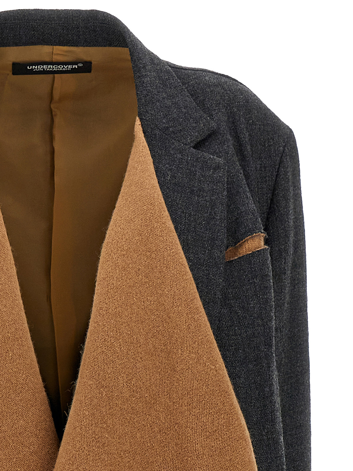 Cappotto in lana multicolore Undercover