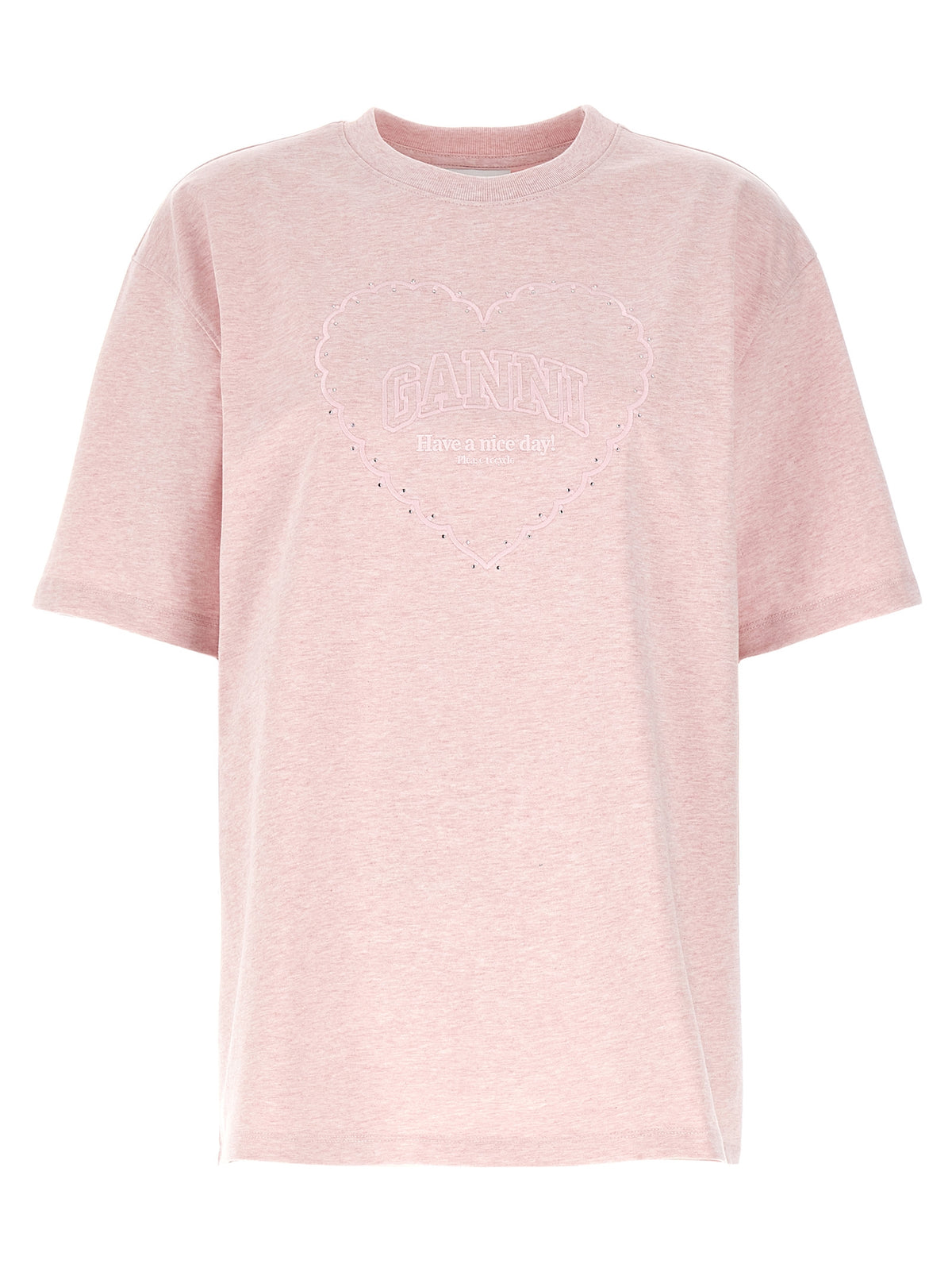 T-shirt Ganni in cotone multicolore