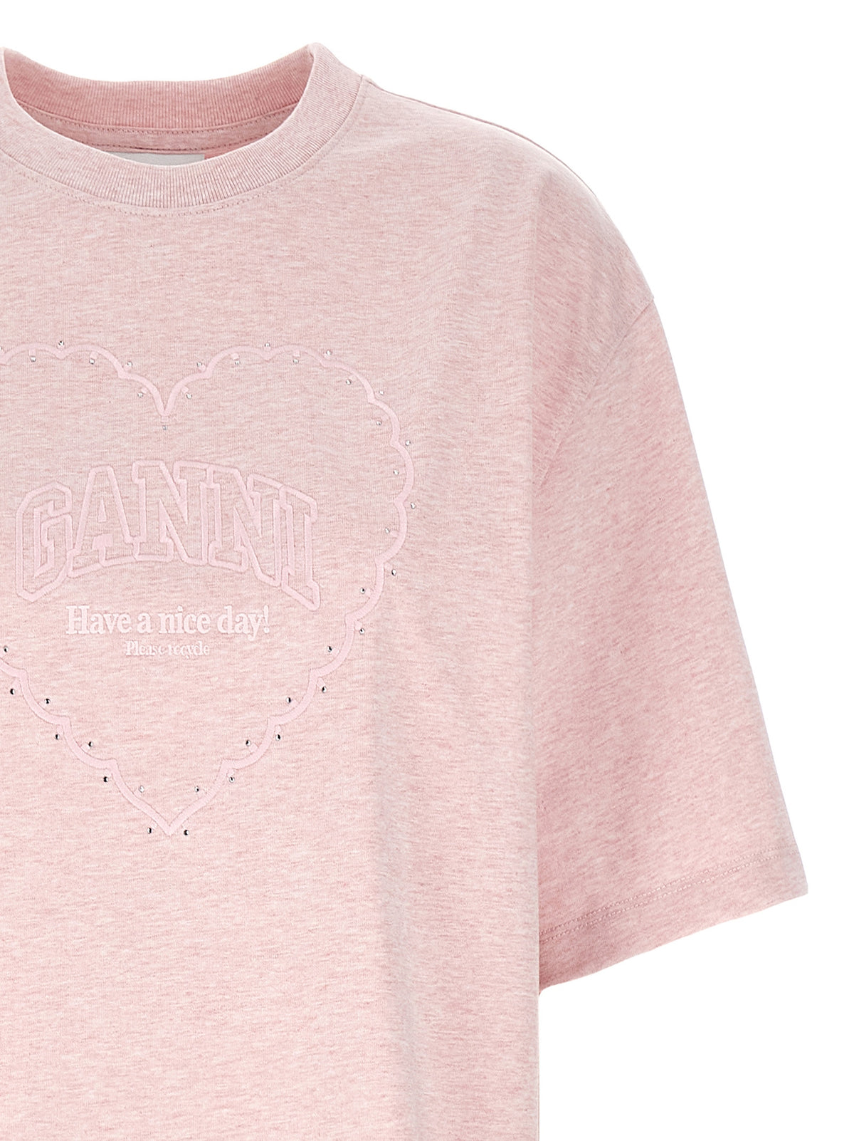 T-shirt Ganni in cotone multicolore