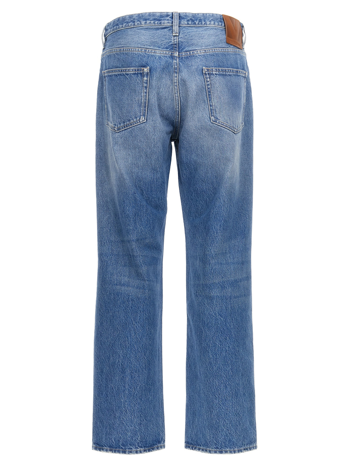 Valentino Garavani Jeans Dritti in Cotone Blu
