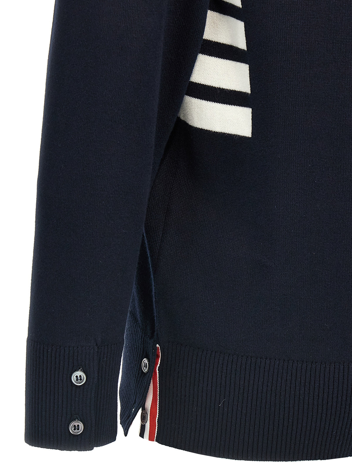 Cardigan en coton bleu Thom Browne