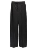 Pantalon décontracté en laine noire Wardrobe.Nyc