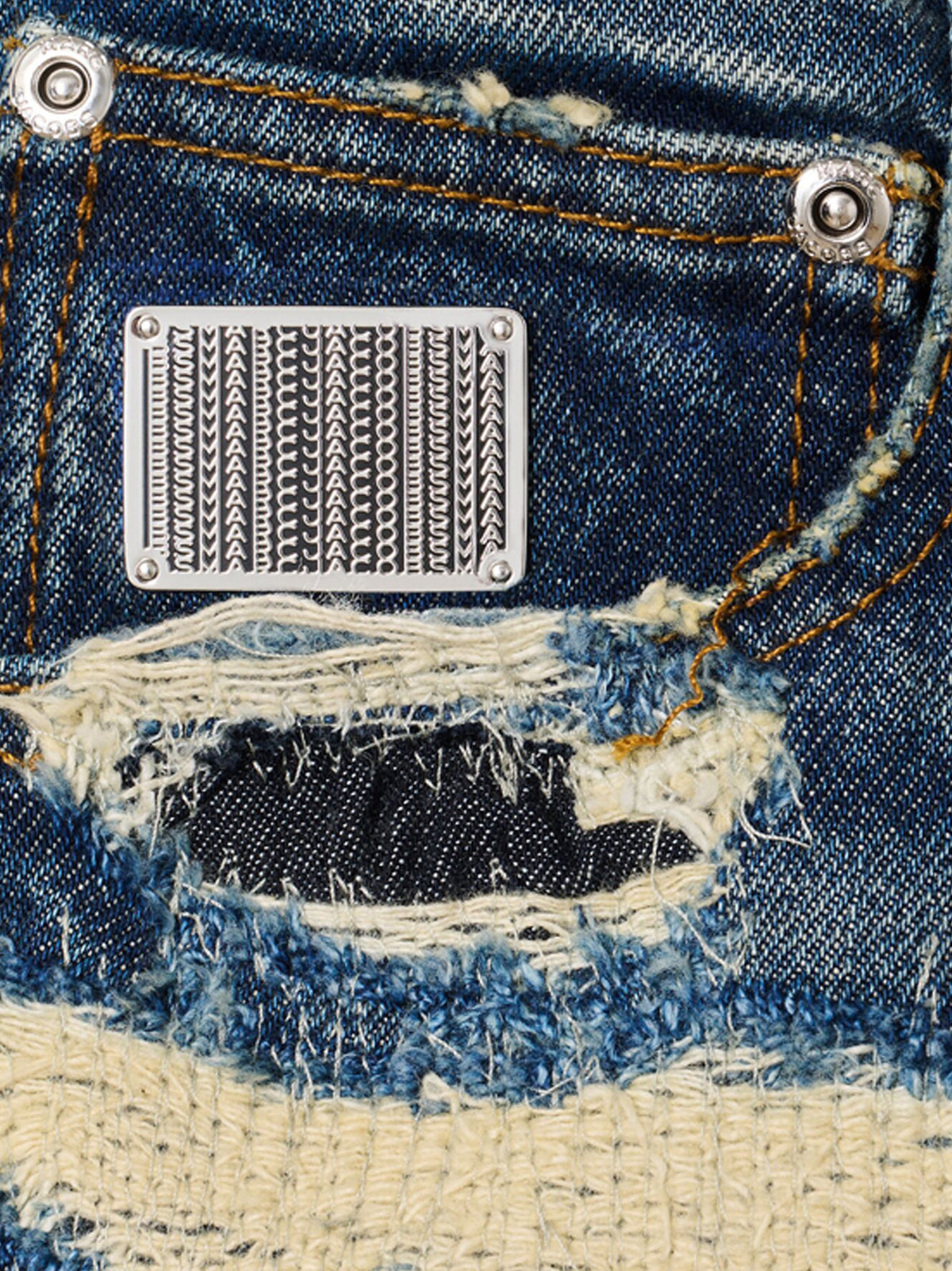Jeans a gamba dritta in cotone blu Marc Jacobs