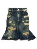 Gonna lunga in cotone blu Marc Jacobs