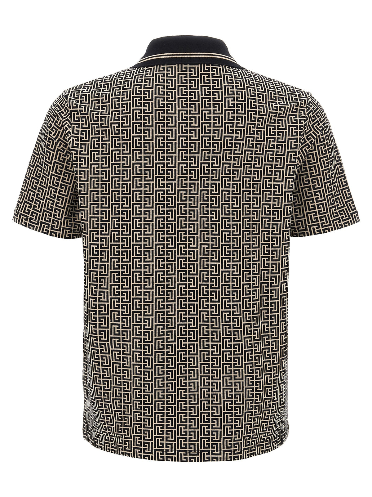 Polo Balmain in cotone bicolore