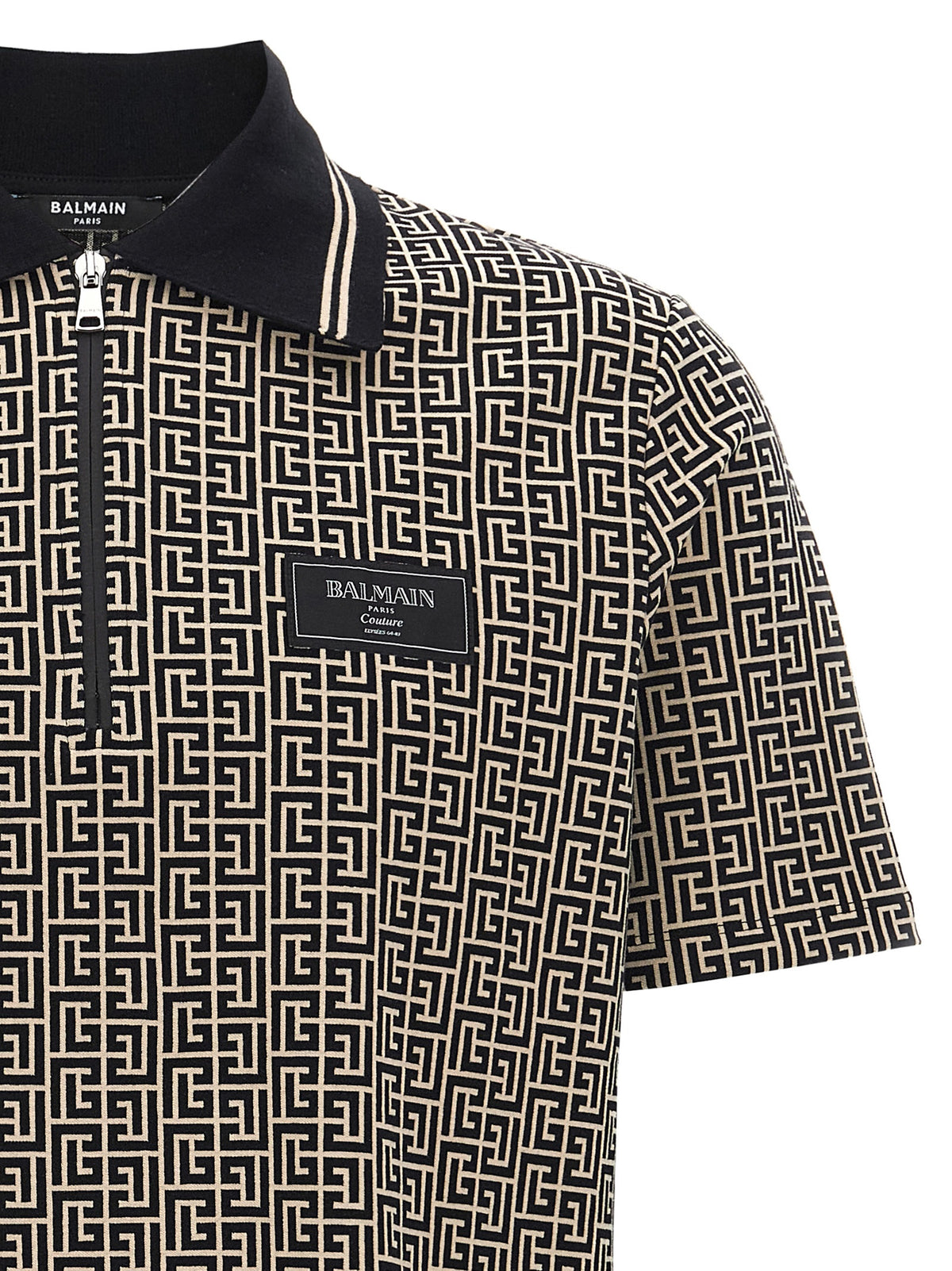 Polo Balmain in cotone bicolore